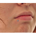 316L Gewinde chirurgischer Edelstahl Opal Lippe Piercing intern